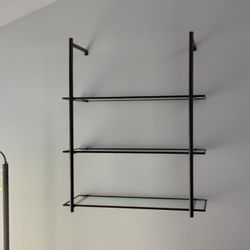 1” Custom Glass Shelving Display Unit/Open Shelving + Blanket Ladder - Weston 33326 - MOTIVATED TO SELL