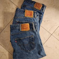Levi Mens Jeans 501 And 505 Size 36x32