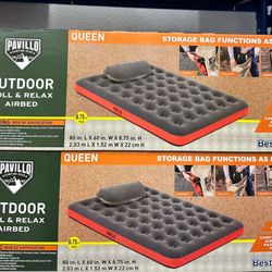 Pavillo Outdoor Roll & Relax Airbed 8.75” Height Mattress With Storage Bag