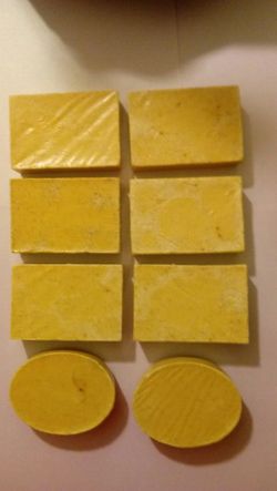 Peppermint turmeric home made soaps.
