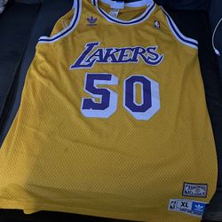 Magic Johnson Lakers jersey size extra large has a few  stains I will accept offers