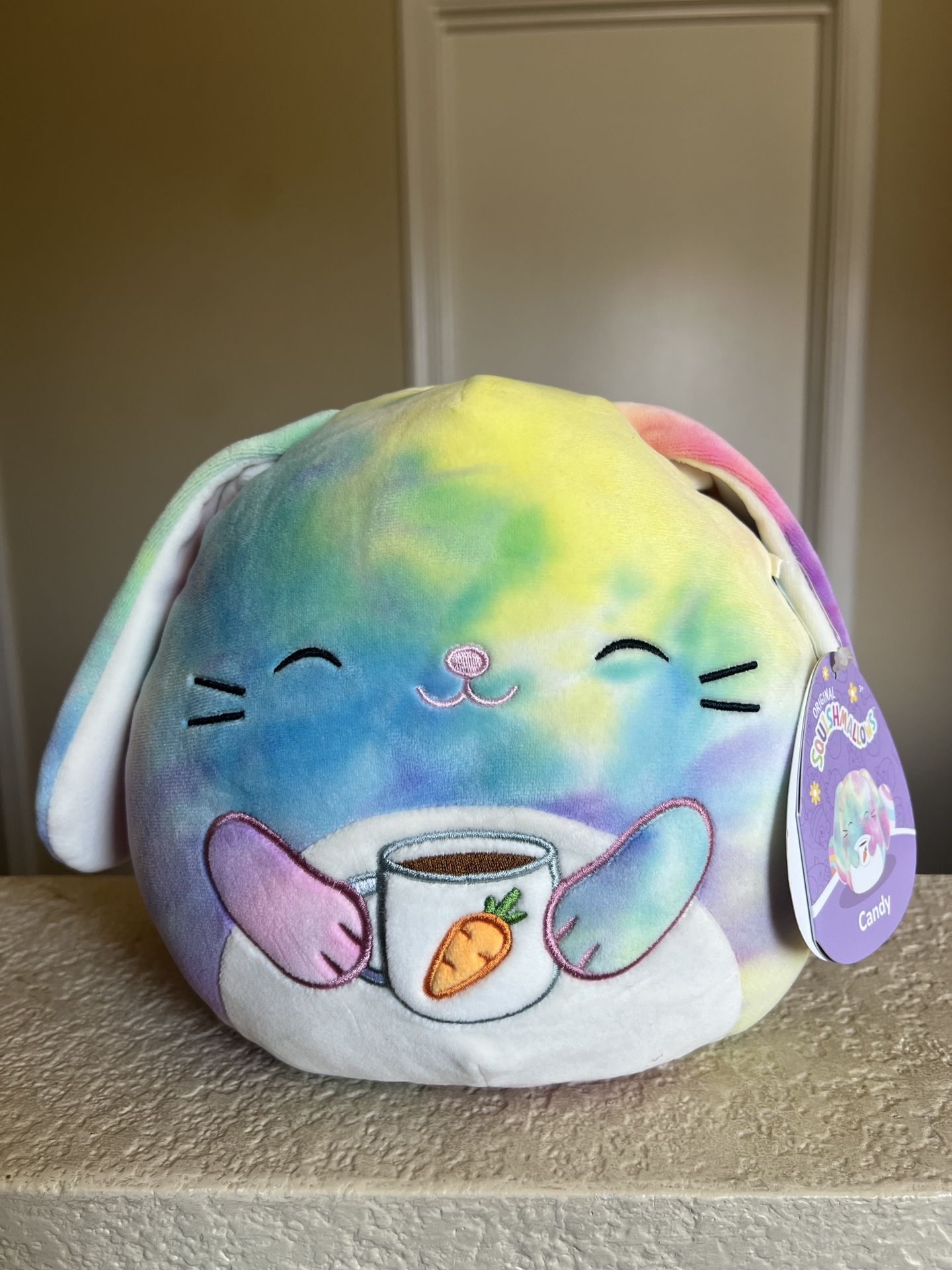 Squishmallow 2025 Tie-Dye Candy the Bunny 8”
