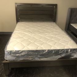 BRAND NEW QUEEN SIZE BED FRAME MATTRESS AND BOX SPRING 