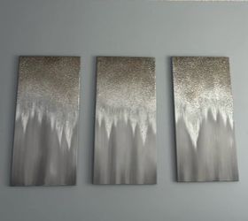 Silver Abstract Wall Art Triptych Set