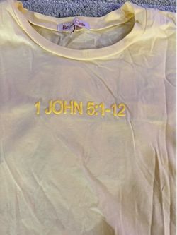 Yellow bible verse shirt