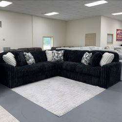 Midnight-Madness Onyx 3-Piece Sectional