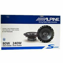 Alpine S-S65, S-Series 6.5" 2-Way Coaxial Car Speakers, 240W + Sealed 