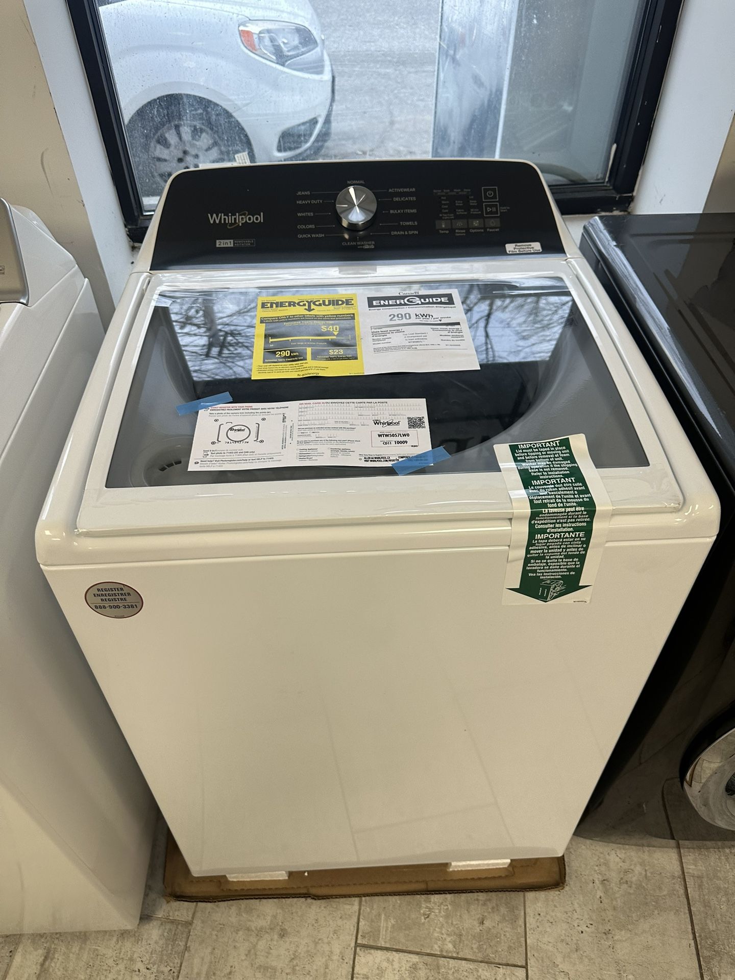 Whirlpool 4.7-4.8 Cu.ft Top Load Washer With 2-in 1 Removeable Agitators While Color