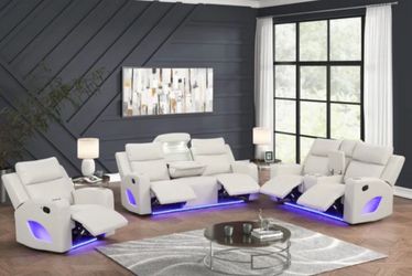 3 Pc Living Room Set with led ligths