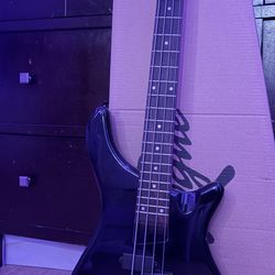 Black rogue bass with amp cord ( no amp included)