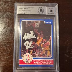 MAGIC JOHNSON SIGNED 1984 STAR