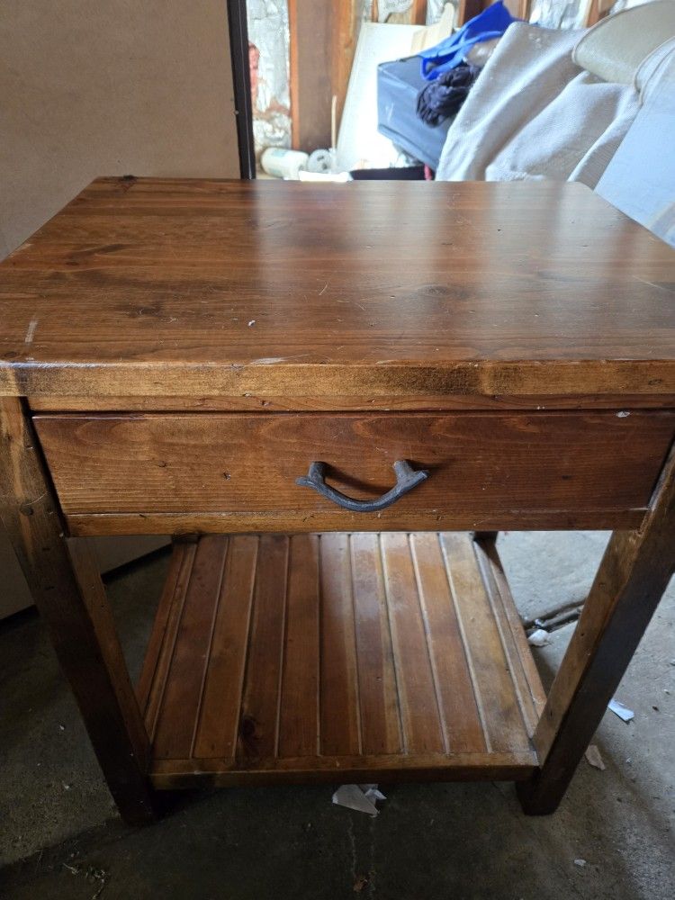 Solid Wood End Table Or Night Stand