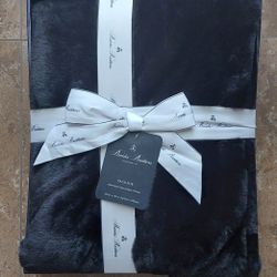 Brooks Brothers Faux Fur Oversized Decorative Throw 