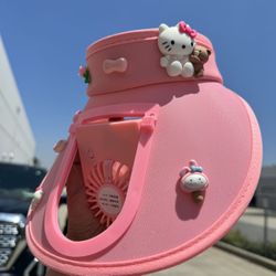 wholesale only—hello kitty hat with fan