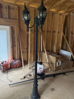 Vintage 7ft Outdoor Post Streetlight – Real Metal