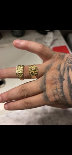 Non Plated Real 10k Nugget Rings