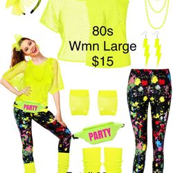 80s Women’s Costume Large Themed Party Halloween 