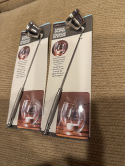 NIP Lot 2 Luminessence Silver Candle Snuffer 8.5”  Extinguish Candles Safety
