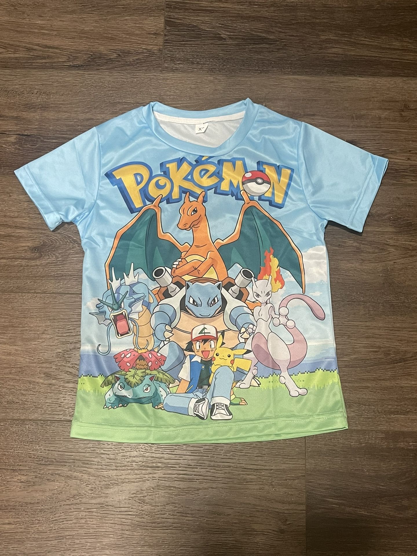 NEW Pokémon Youth Kids Breathable Mesh Shirt XS