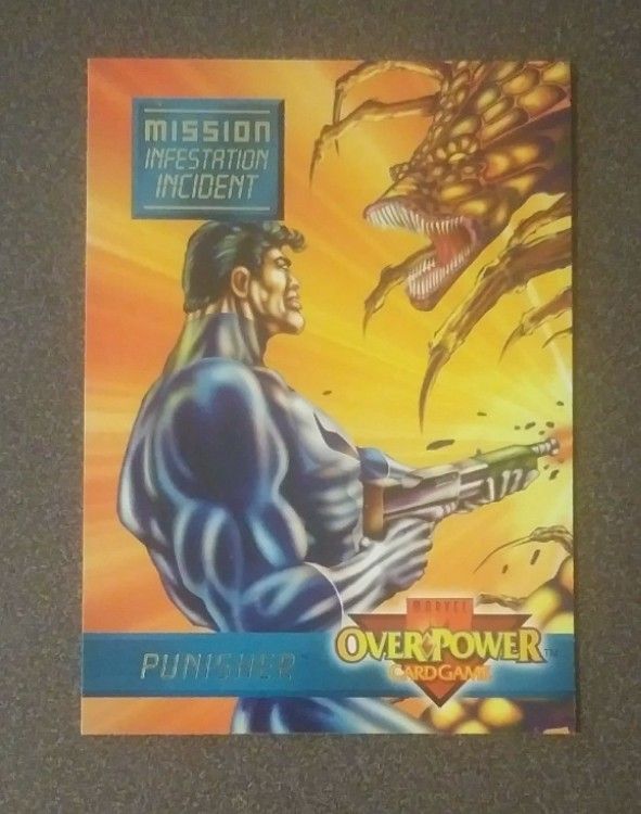 1995 Fleer Marvel Punisher Mission Infestation Incident Swarm Of The Insidious #2 OverPower Card Game Vintage Comics Collectible Character