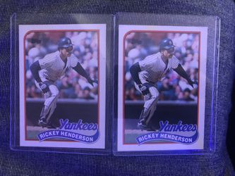 1989 Topps Rickey Henderson Baseball Card 