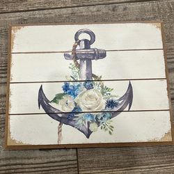 Beachy anchor wall art