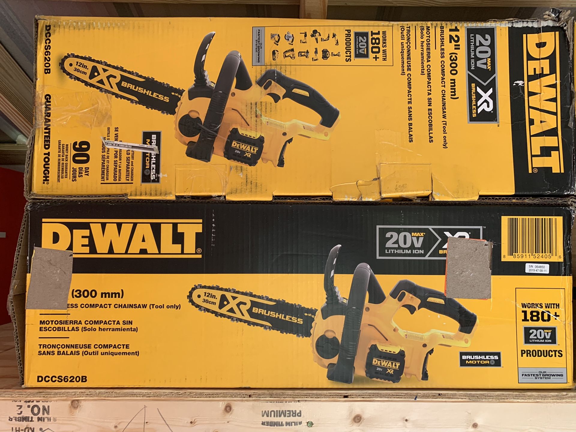 Dewalt brushless xr 12” chainsaws tool only means no battery no charger not negotiable 125 each