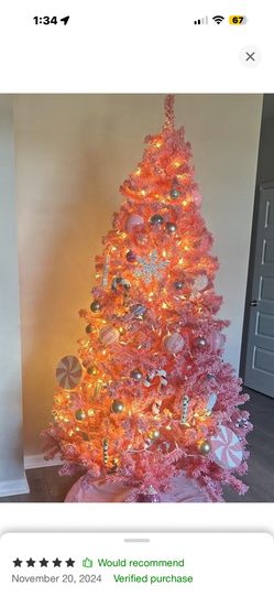 NEW IN BOX! PINK CHRISTMAS TREE