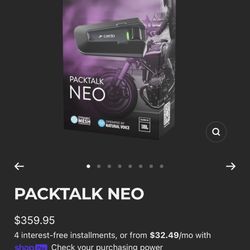 Cardo Packtalk Neo Motorcycle Communications Bluetooth 