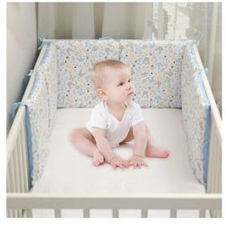 Soft Crib Bumper Pads – Set Of 6- Like New, Cute Animal Print