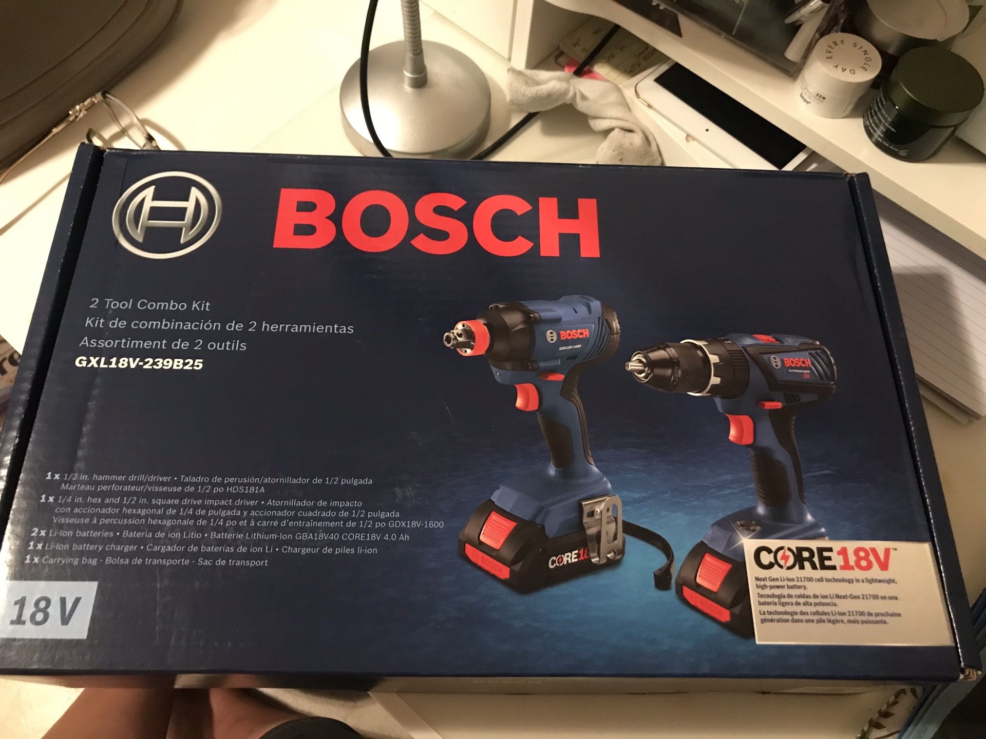 BOSCH 2 Tool Combo Kit GXL18V-239B25