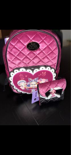 My sweet piano Kuromi & my Melody mini backpack + wallet