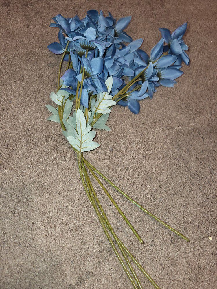5 PC Blue Artificial Flowers