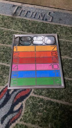 Vintage reflective rainbow metallic calendar 1980  14 x111/2