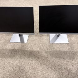 2x HP EliteDisplay E223 Dual Monitor Setup - 21.5" IPS, HDMI, USB 3.0 Hub (Great Condition)