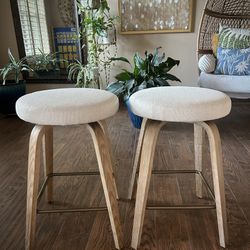 Set 2 New 25" Swivel Chair Bar Stools Stool Counter 