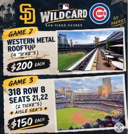 Padres Vs Cubs Wildcard Games 2 and 3