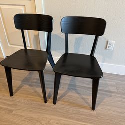 Wood Dining Chairs – Set of 2 – $35 Each