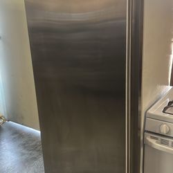 Electrolux Upright Freezer With Ice Maker In Stainless Steel 