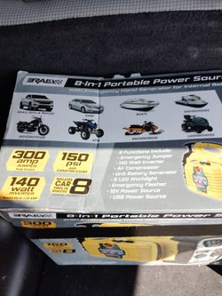 300 AMP 12VOLT Portable power source 8 in 1