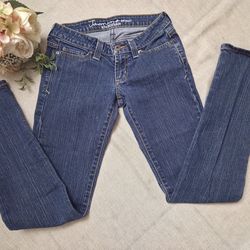 Jasmine Skinny Anchorblue Women's Blue Jeans. Low Rise Straight Leg Junior Jeans