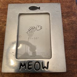 "meow " Small Pix Frame 