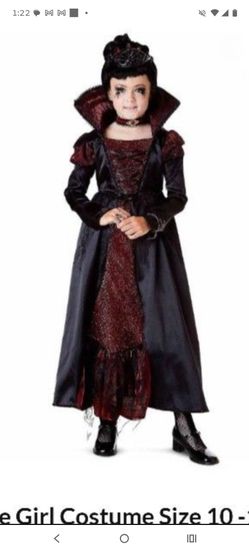 Girls Vampire Halloween Costume Size 10-12