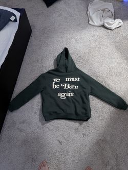 Dark Green Ye Must Be Born Again Hoodie (Small)