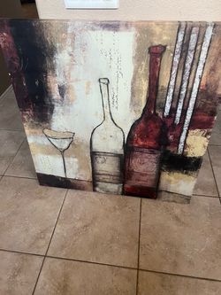 Jane Bellows 'Wine Bottles Il' Giclée on Canvas-size 40 x 40