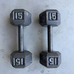 15 lb Hex Dumbbells (Pair)