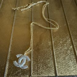 Authentic Chanel Austrian Crystal Pendant Necklace