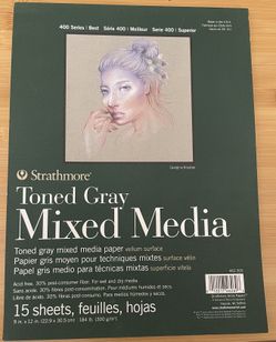Strathmore 400 Toned Gray Mixed Media Paper Pad - 9” x 12”