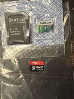 2 sd cards + adapter , NEW