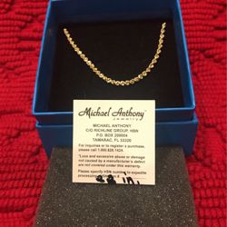 Michael Anthony 22 Inch Necklace New